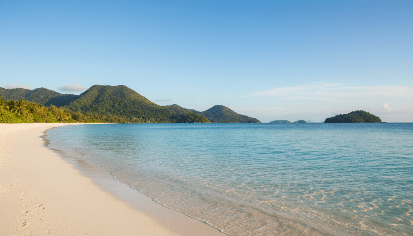 Soft sand and shallow clear water at a quiet Zakynthos beach